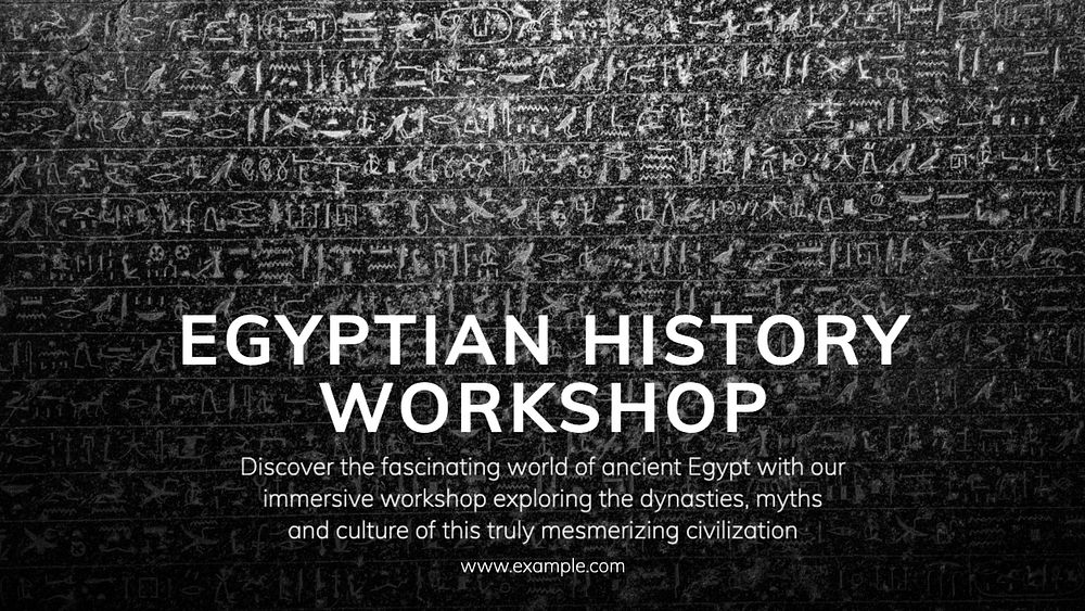 Egyptian history workshop blog banner template