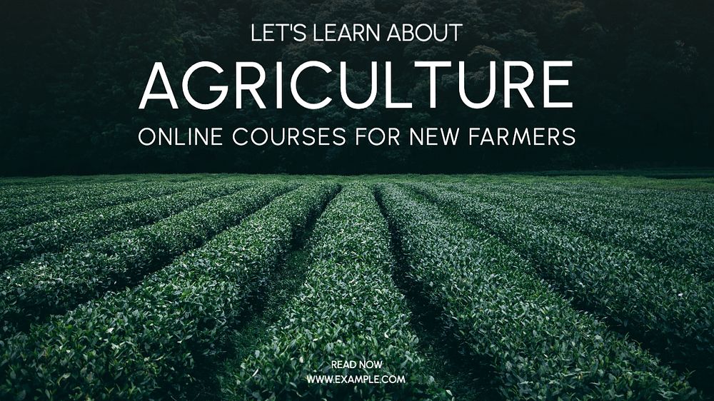 Agriculture class blog banner template