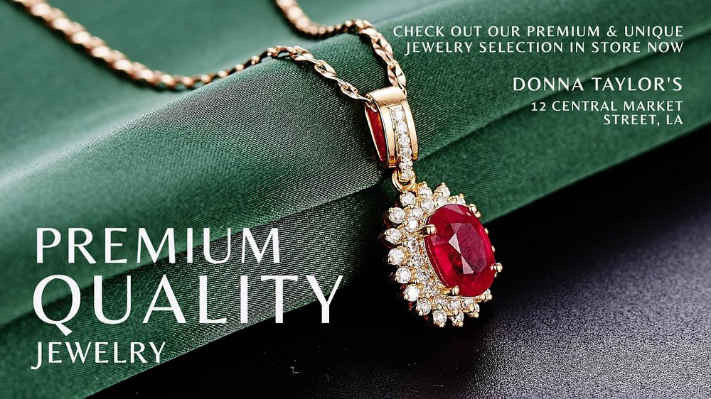 Premium jewelry blog banner template