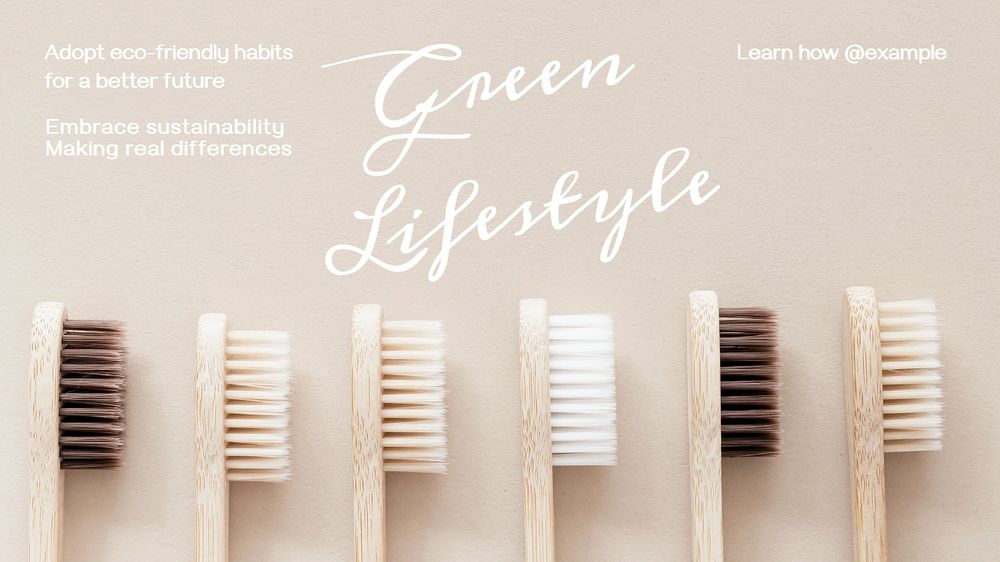 Green lifestyle blog banner template, editable text