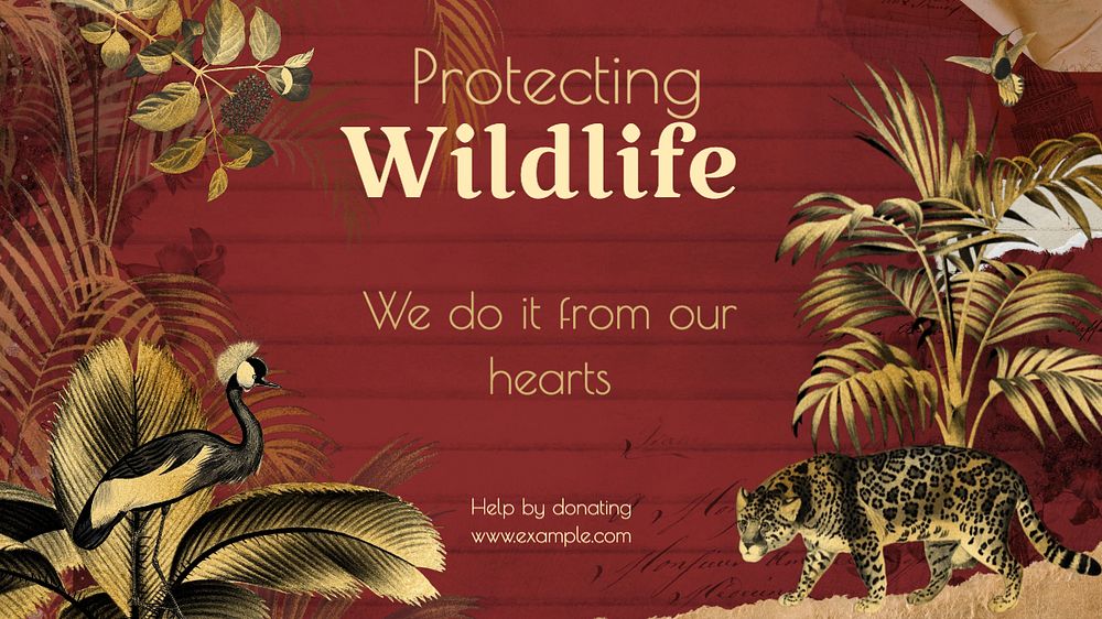 Wildlife charity blog banner template