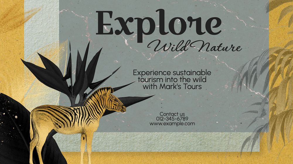 Explore wild nature blog banner template