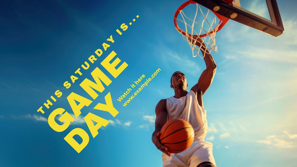 Game day blog banner template, editable text