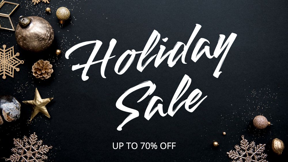 Holiday sale blog banner template