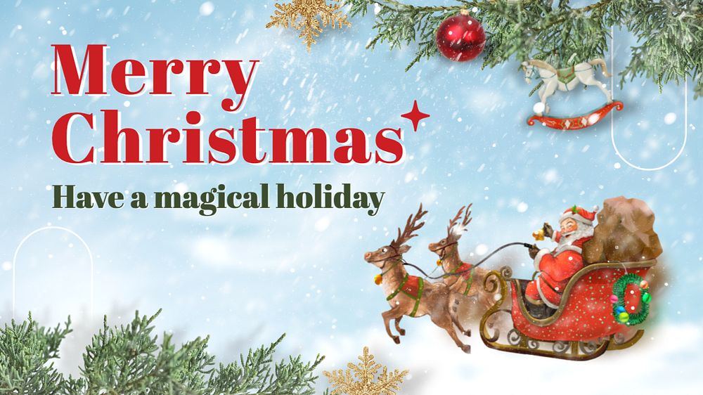 Merry Christmas blog banner template