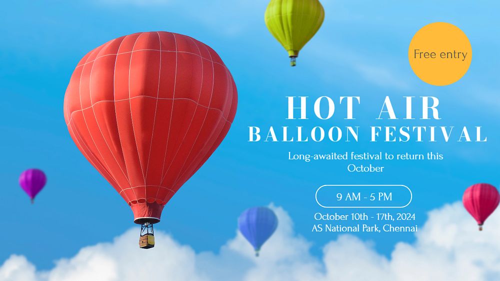 Balloon festival blog banner template