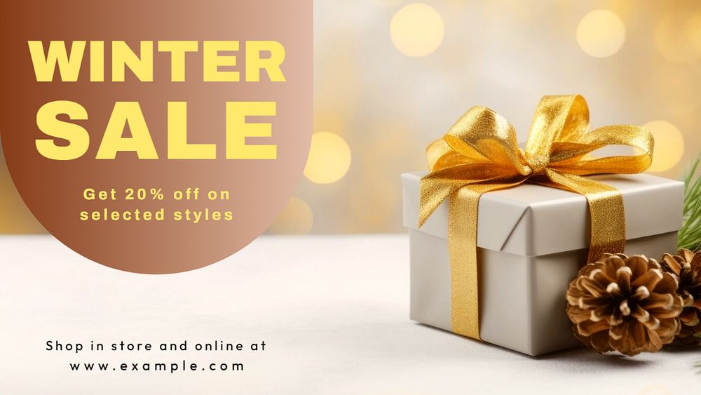 Winter sale blog banner template