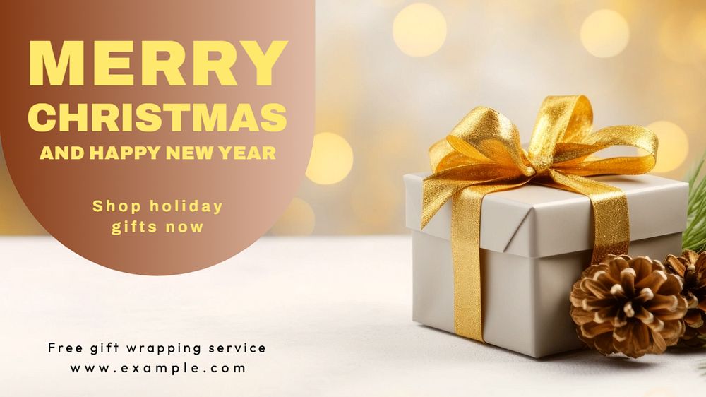 Merry christmas blog banner template