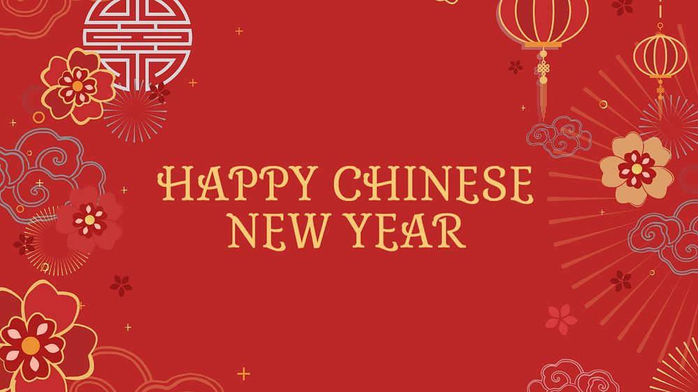 Happy Chinese new year blog banner template