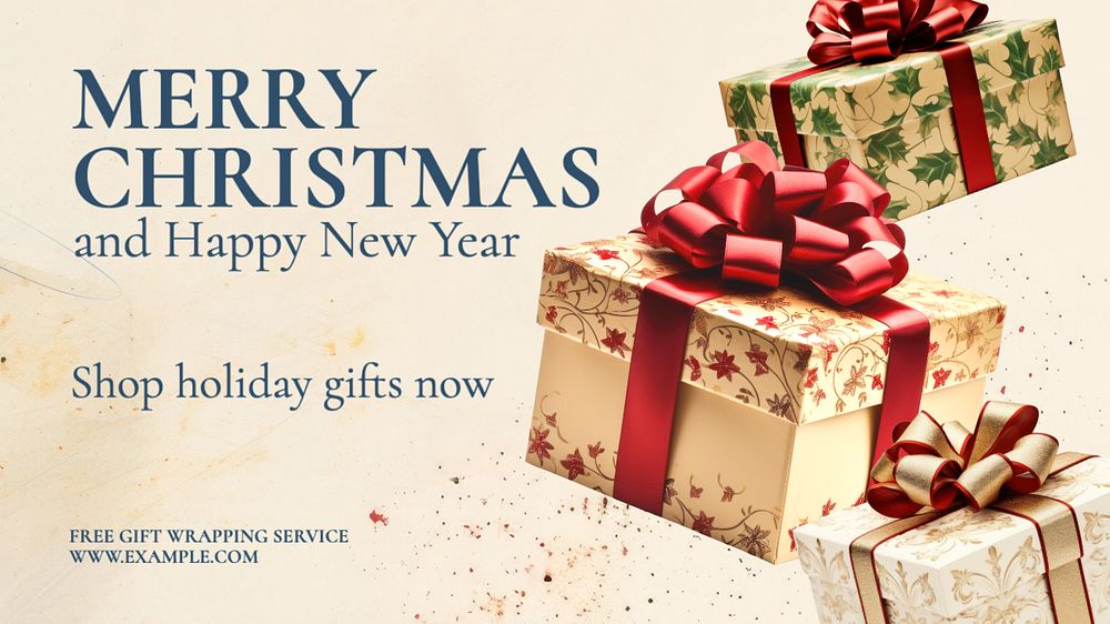 Merry christmas blog banner template