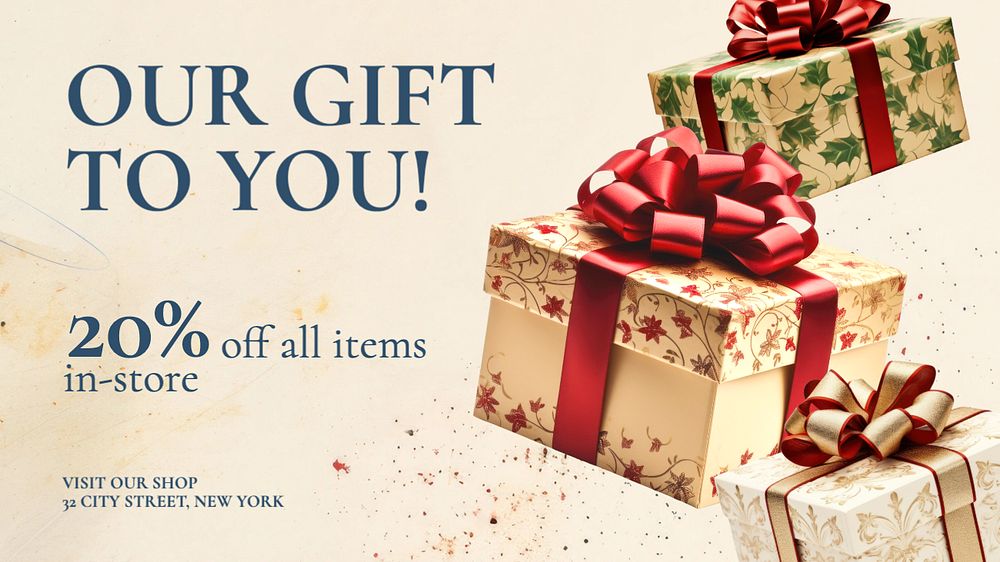 Gift voucher blog banner template