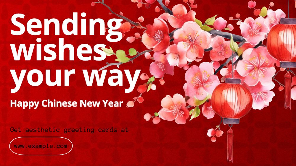 Chinese new year blog banner template