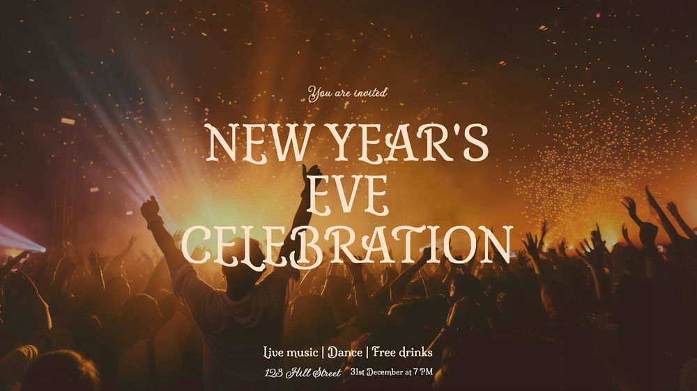 New Year's celebration blog banner template