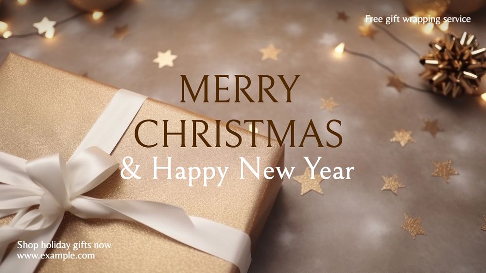 Merry christmas blog banner template