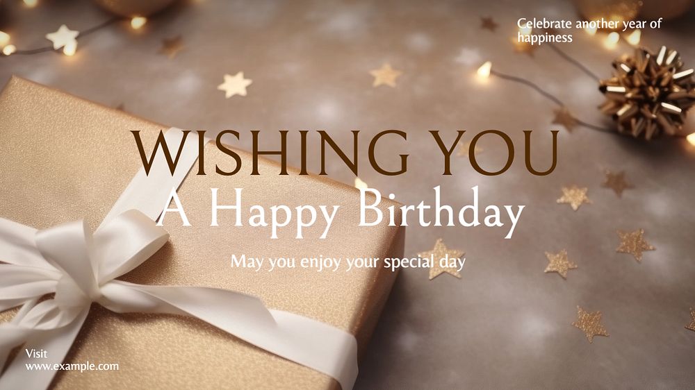 Happy birthday blog banner template