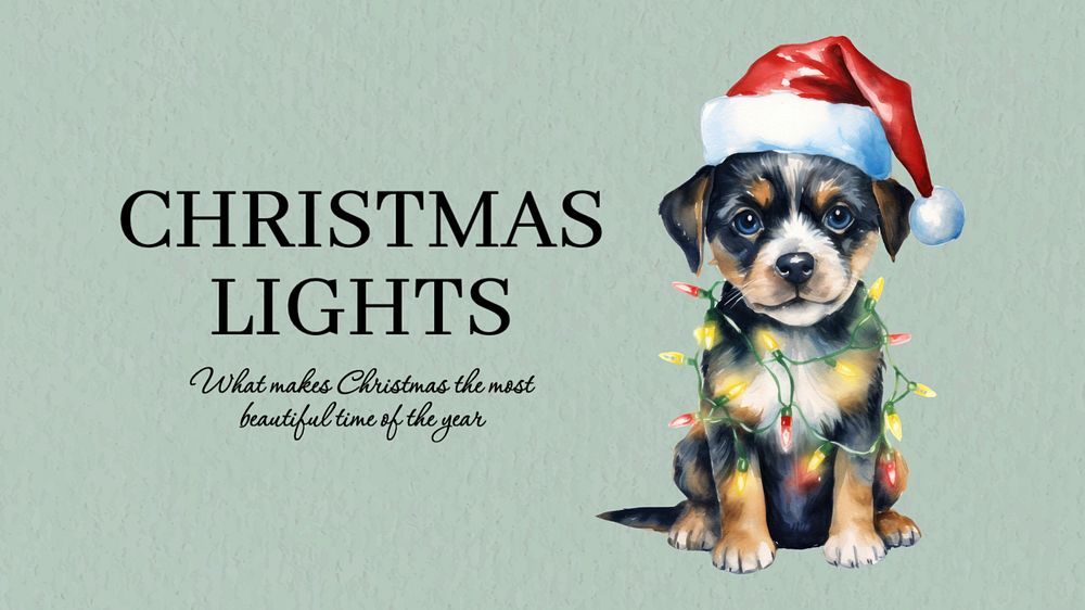 Christmas lights blog banner template