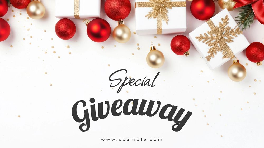 Special giveaway blog banner template