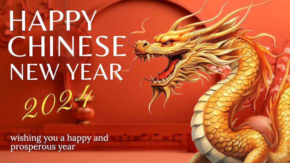 Chinese new year blog banner template