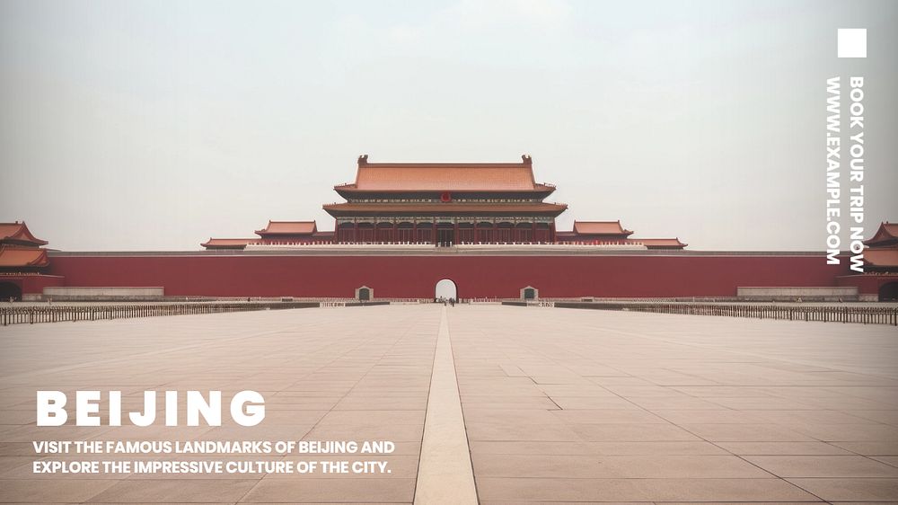 Beijing travel blog banner template