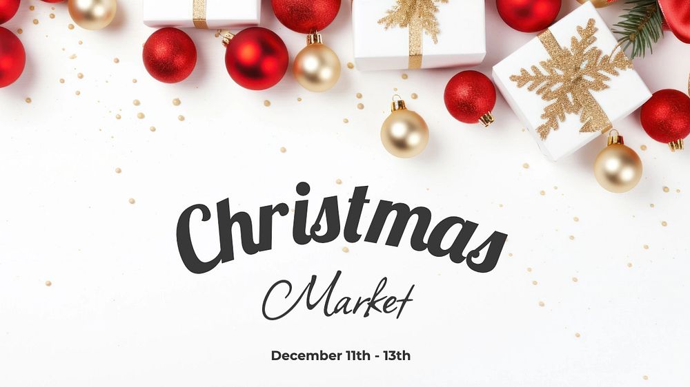 Christmas market blog banner template