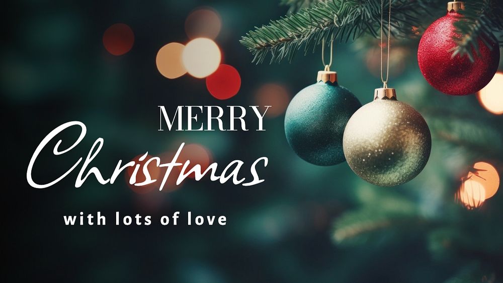 Merry Christmas blog banner template