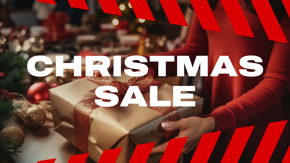 Christmas sale blog banner template