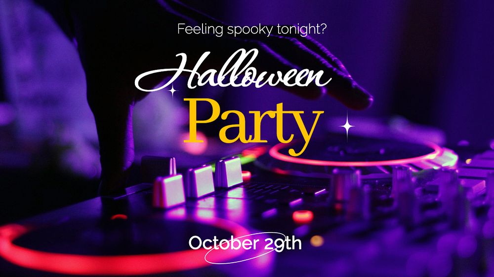 Halloween party blog banner template