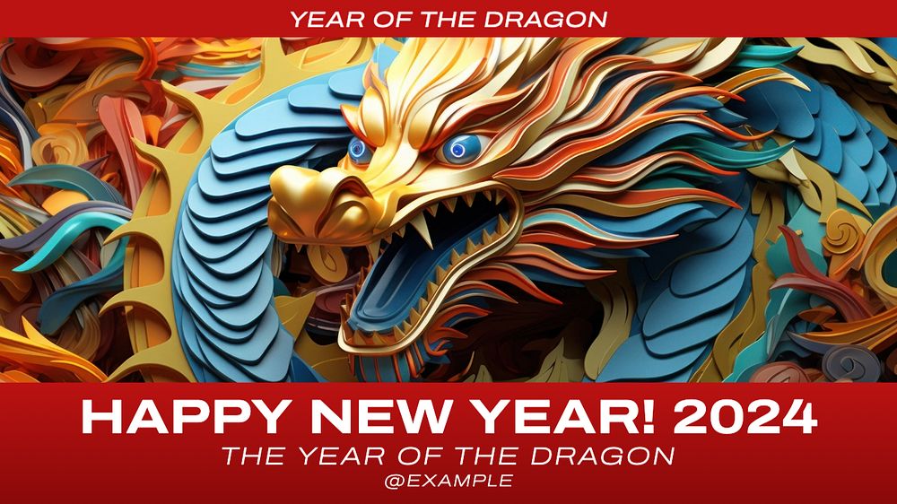 Chinese New Year blog banner template