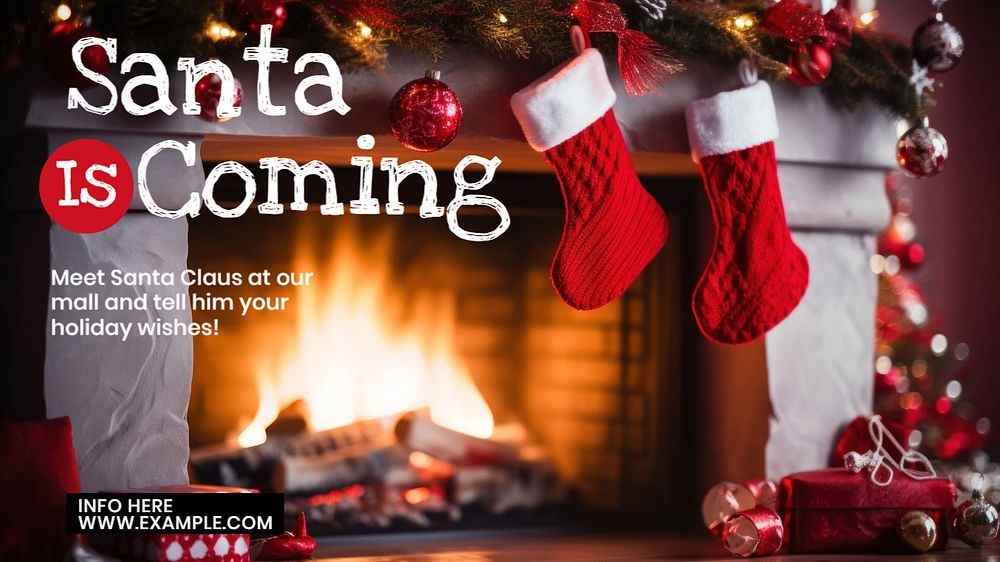 Christmas & Santa blog banner template