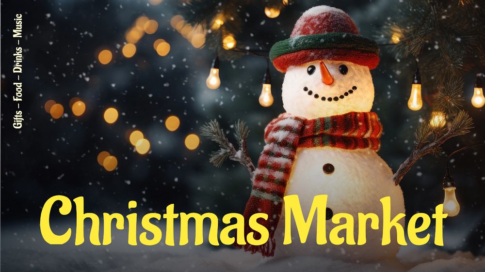 Christmas market blog banner template