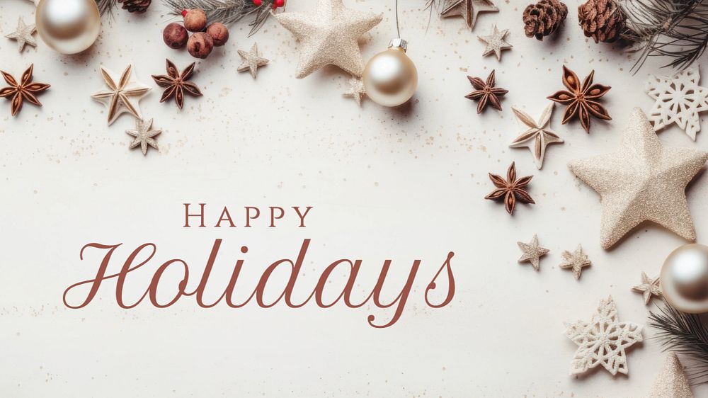 Happy holidays blog banner template