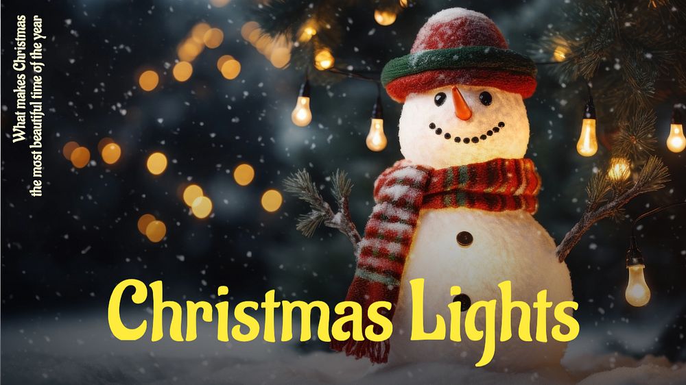 Christmas lights blog banner template