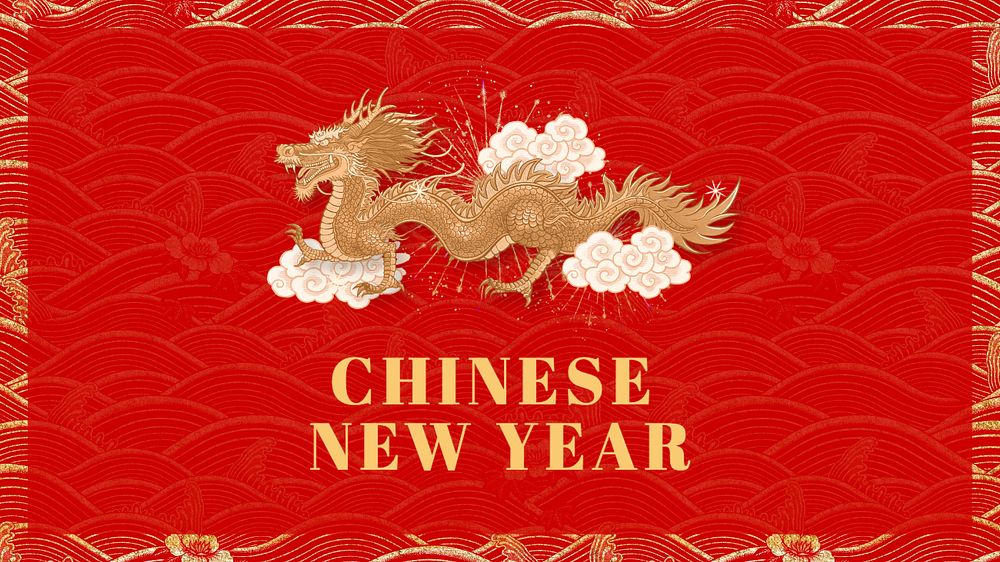 Chinese new year blog banner template