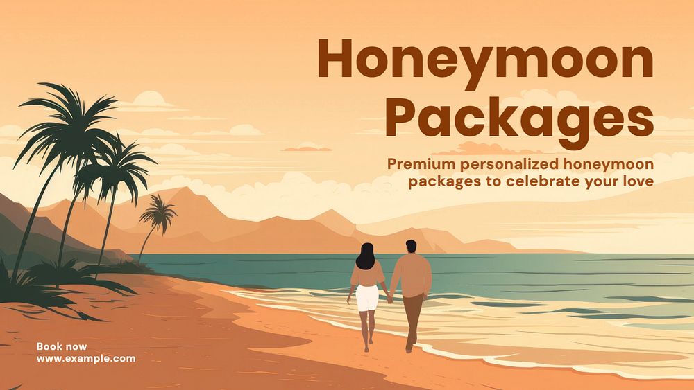 Honeymoon packages blog banner template