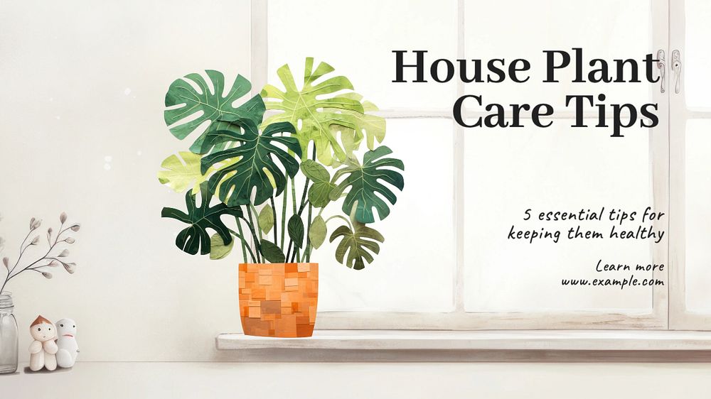 House plant care blog banner template