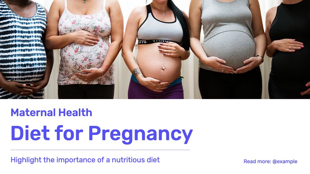 Pregnancy diet blog banner template, editable text