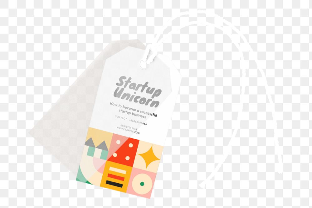 Product tag, business label mockup