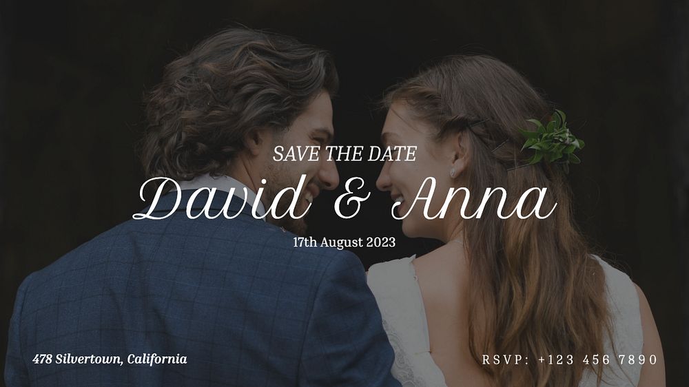 Wedding invitation blog banner template