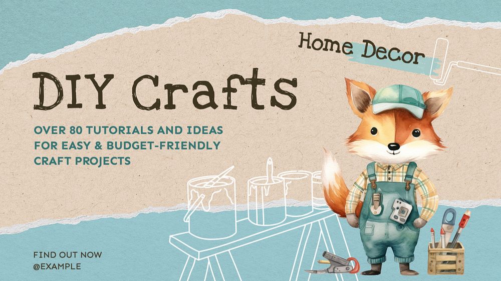 DIY decor crafts blog banner template