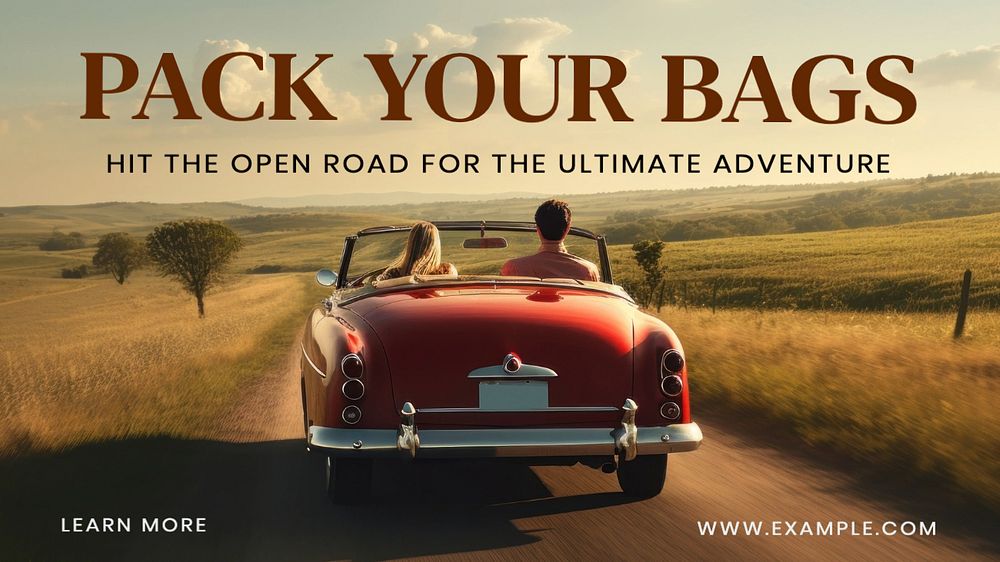 Pack your bags blog banner template