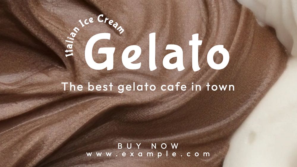 Gelato ice cream blog banner template