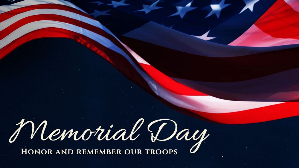 Memorial day blog banner template