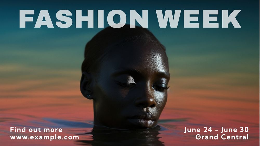 Fashion week blog banner template