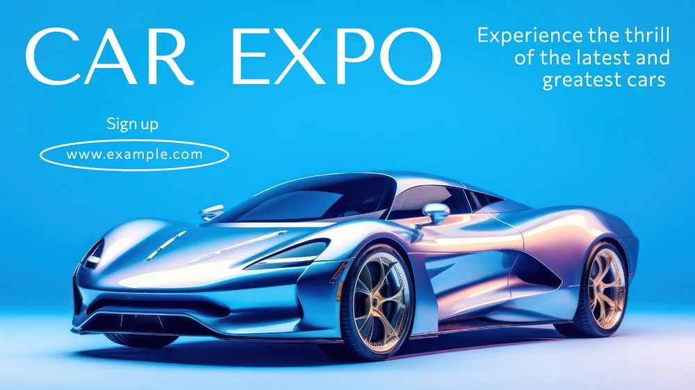 Car expo blog banner template