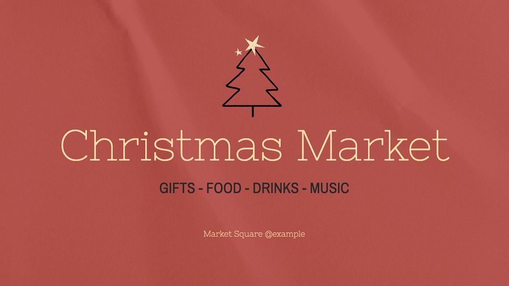 Christmas Market blog banner template