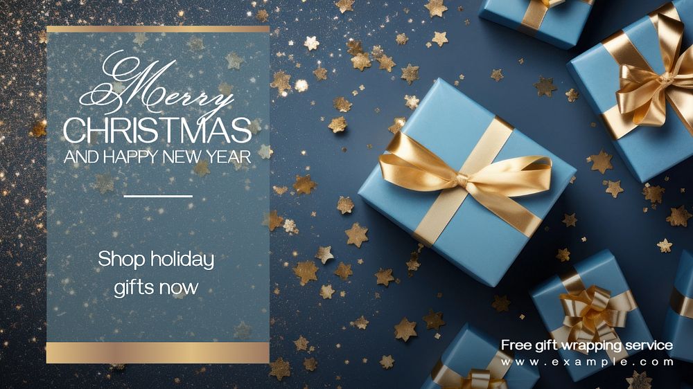 Merry christmas blog banner template