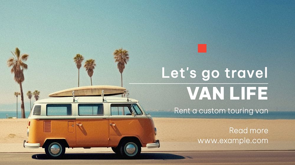 Van life blog banner template