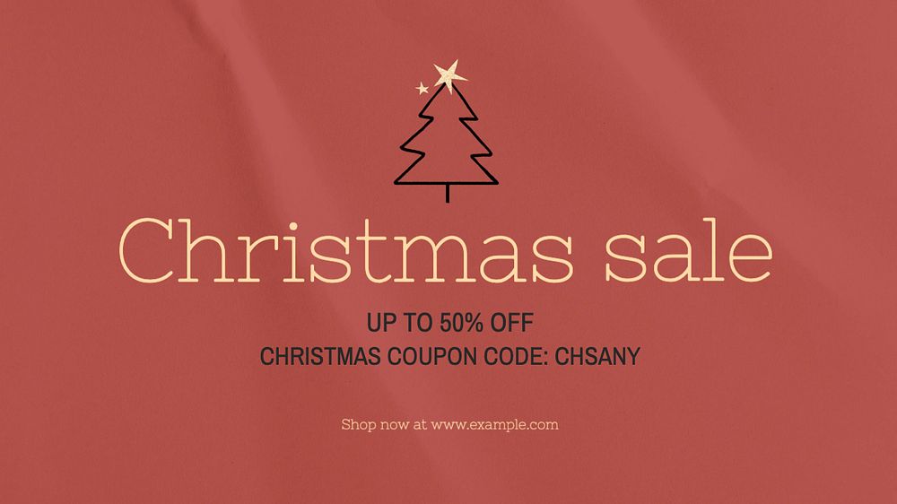 Christmas sale blog banner template