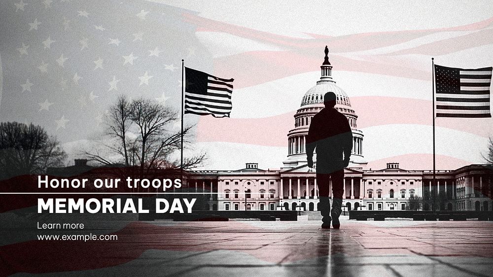 Memorial day blog banner template