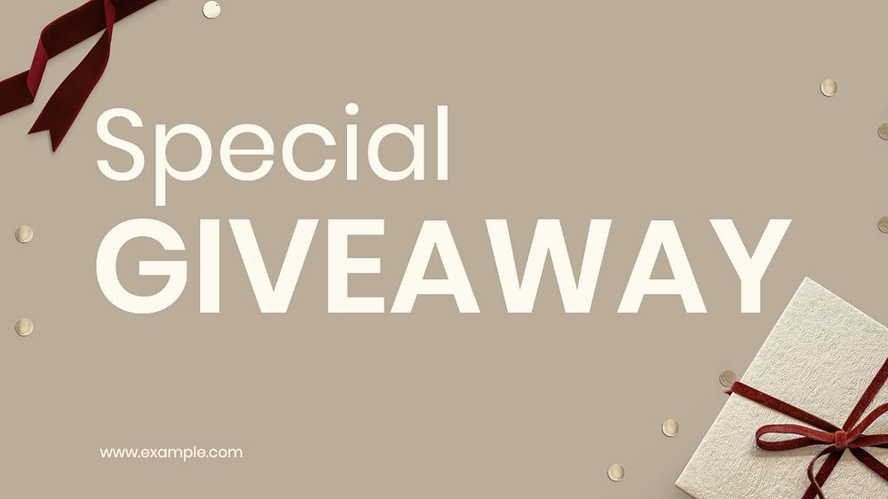 Special giveaway blog banner template